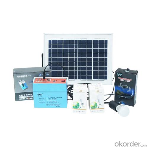 11.1V 10AH Lithium Battery Portable Solar System 111W solar light Home Appliance System 1