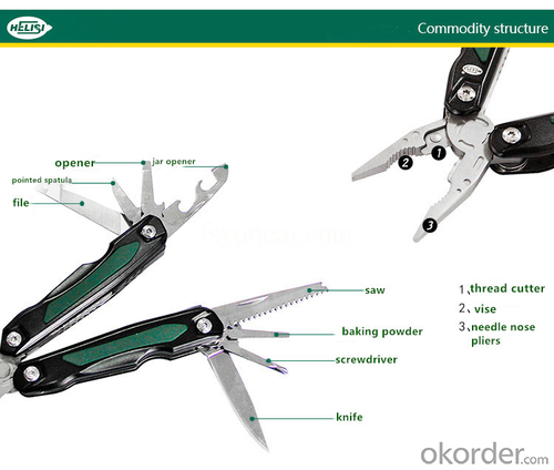 Professional Stainless Steel Multifunction Folding Plier 11 in 1 for Outdoor and Camping System 1