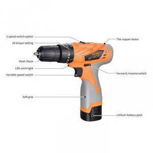 Cordless Impact Drill GS/CE/UL Electric Power Tools Driver Tool Kit System 1