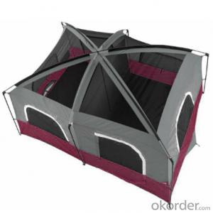 8-10 Persons Large Space, Waterproof Travel Camping Tents with 2 Bedrooms Big Size for Family