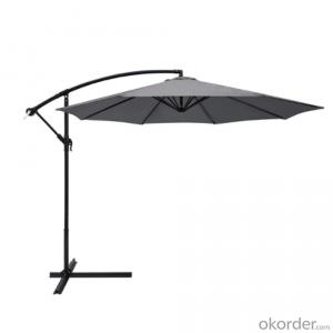 10ft 8 Ribs Cantilever Parasol Offset Patio Garden Umbrellas