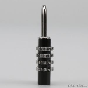 Four-digit code lock essential for home aluminum alloy black combination lock