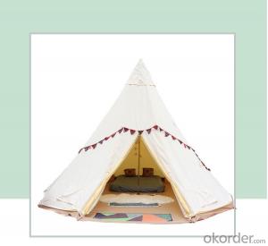 Waterproof Canvas Single Pole Tent Camping Teepee Tent for Party