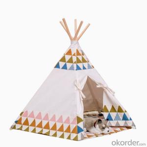 Hot wholesale Teepee Pets Dog Indoor Dog Indian Tent Puppy Cat Play Tipi tent with Mat