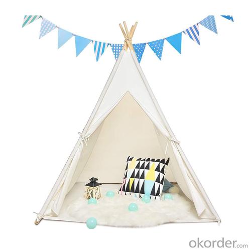 Teepee Tent Kids Indoor Foldable Children Play Tents Indian Canvas Teepee Kids Play House System 1