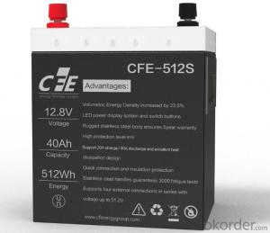 Deep Cycle Rechargeable Lithium ion Lifepo4 12V 40Ah Lithium Battery