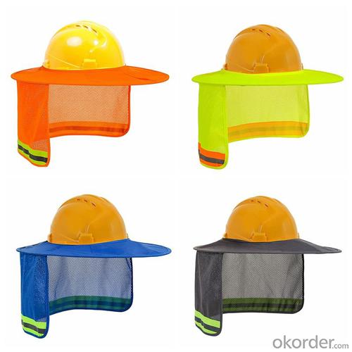 Full Brim SunShade for Hard Hats Hi-Vis, Polyester Mesh, Refelcitive, Foldable, Lightly System 1