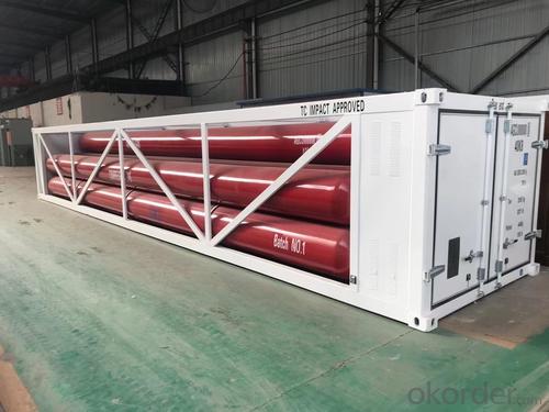 ADR/RID IMDG MEGC CNG He H2 Steel Tube Trailers Skid Storage Unit GTM System 1