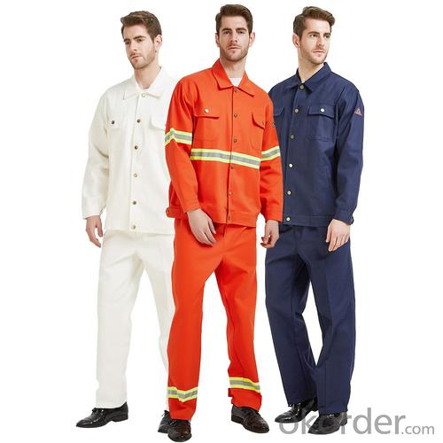 Pure Cotton Welder Flame Retardant Work Uniforms Jacket + Pants System 1