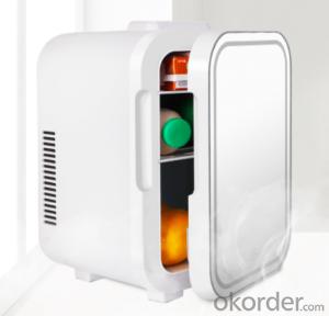 Mini Fridge 8 Liters Portable Beauty Skin Care Fridge with LED Mirror