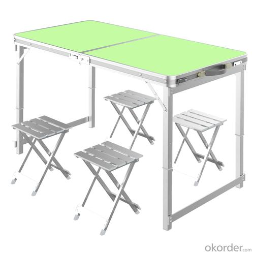 Aluminum alloy square tube folding table folding dining table and chair outdoor System 1