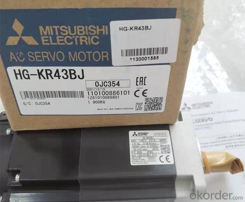 Mitsubishi Motor With Electromagnetic Brake HG-KR43BJ For Injection Molding System 1