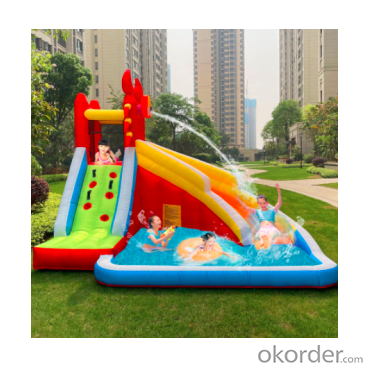 Castle Inflatable Castle Crab Bouncy Inflatable Slide Bouncer with Water Pool System 1