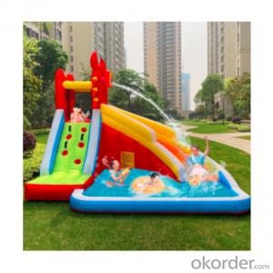Castle Inflatable Castle Crab Bouncy Inflatable Slide Bouncer with Water Pool