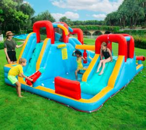 Inflatable Castle Large Swimming Pool Double Slide Trampoline Playground