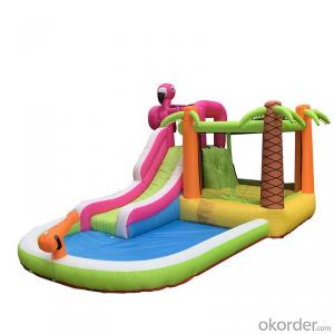 Inflatable Castle Palm Tree Flamingo Trampoline Water Slide Bouncy