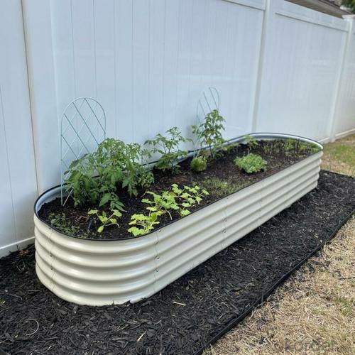 17'' Tall 8'x2' Metal Modular Raised Garden Bed Kit(9 in 1) System 1