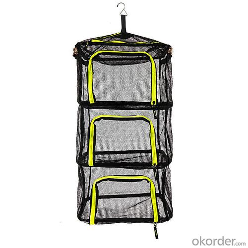 Outdoor Camping Four Layers Storage Basket Foldable Hanging Type System 1