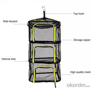 Outdoor Camping Four Layers Storage Basket Foldable Hanging Type