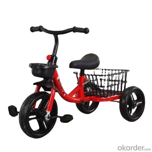 Children's tricycle anti rollover bicycle with back basket System 1