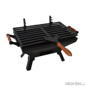 Small Rectangle Cast Iron Charcoal Grill Stove