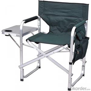 Foldable Chair Outdoor Camping Chair with Side Table & Pockets