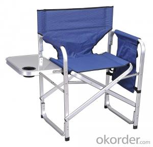 Foldable Chair Outdoor Camping Chair with Side Table & Pockets