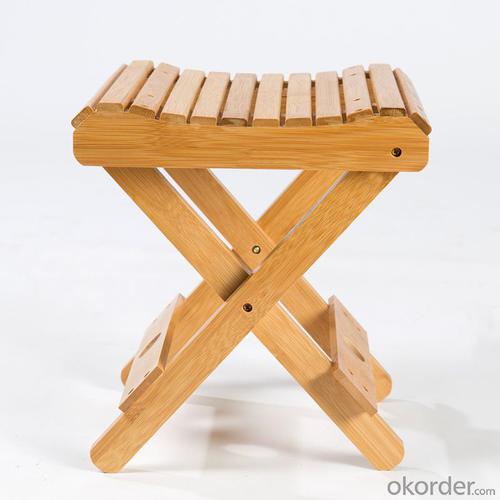 Natural Bamboo Folding Stool for Outside Fishing Chair System 1