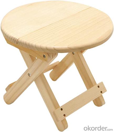 Camping Stool Wood Pine Portable Folding Outdoor Stool System 1