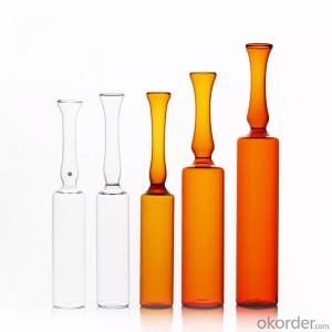 Type 1 &amp; ISO Clear or Amber neutral borosilicate pharmaceutical glass ampoules for beauty treatment System 1