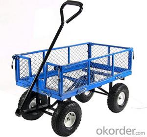 Steel Garden Cart for Outdoor Lawn Hand Truck Garden Tool Car