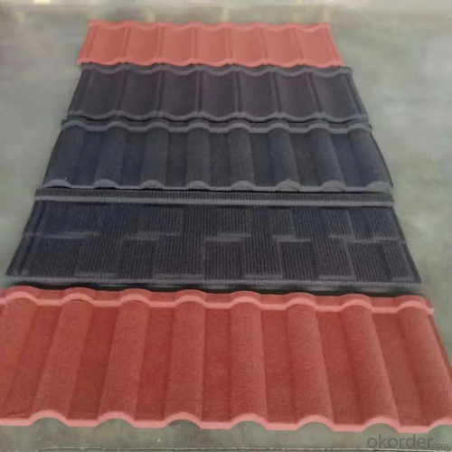 Roof tiles Color Stone Classic tile / Roman Bending Stone Coated Metal roof Tile System 1