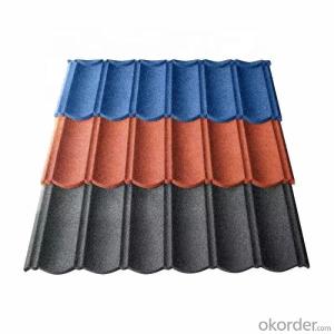 COLORED STONE COATED METAL ROOFING TILES