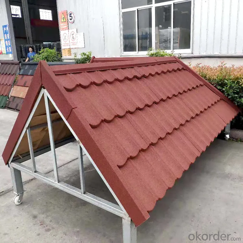 Rainbow roofing tiles Conjoined Type colorful stone coated metal roof sheet System 1