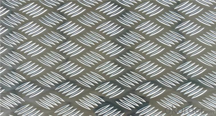 Five Bars Pattern Embossed Aluminum Checkered Anti-Slip Coated Sheet and Coil System 1