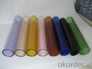 Colored borosilicate glass tube for Mouth blowing glasswares