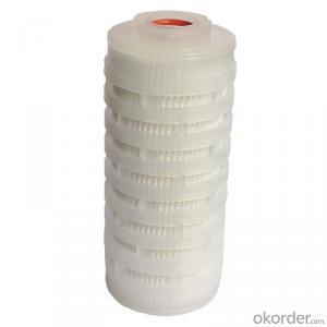 Pleated PTFE membrane filter cartridges for air or solvents