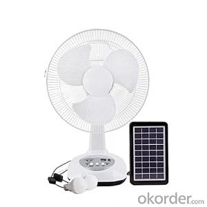 Rechargeable Power Solar Panel Energy Solar Electric Fan Home Camping Solar Fan Led Light