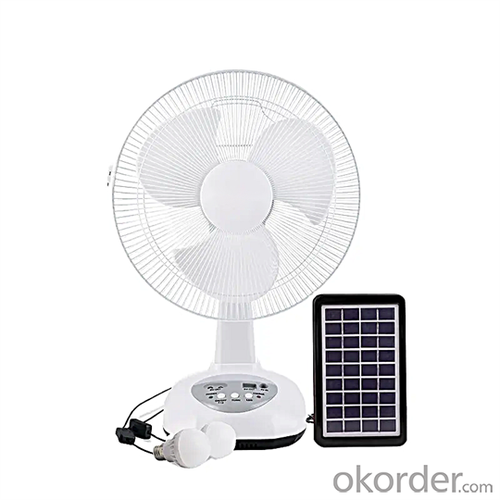 Rechargeable Power Solar Panel Energy Solar Electric Fan Home Camping Solar Fan Led Light System 1