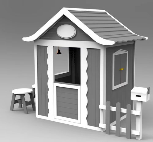 Children's Shed Wooden Playground Set Garden Playhouse With Small Backyard House System 1