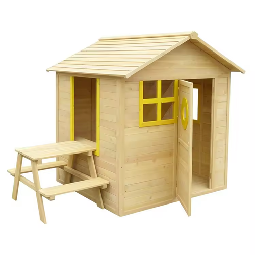 Hot Selling Droad Garden Cubby Wooden Kids Outdoor Wendy Playhouses with table and chair System 1