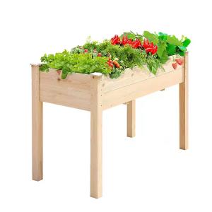 New Products Outdoor planter wooden Raised Garden Bed Wood Box Planters with Legs for Vegetable