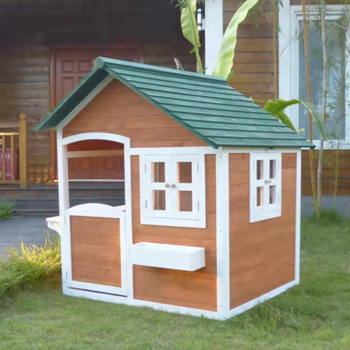 Outdoor Children wooden outdoor playhouse garden System 1