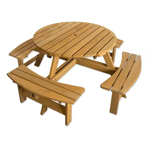 Halloween Garden Furniture Modern Solid Wood Picnic Table Bench for Outdoor System 1