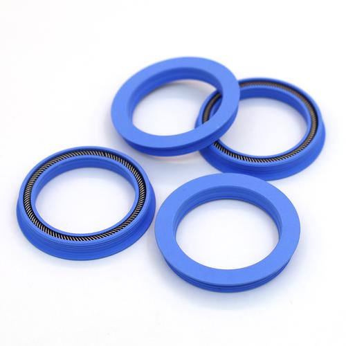 Rotary Spring Seal PTFE seals add Glass Fiber polytetrafluoroethylene X inclined spring Customized System 1