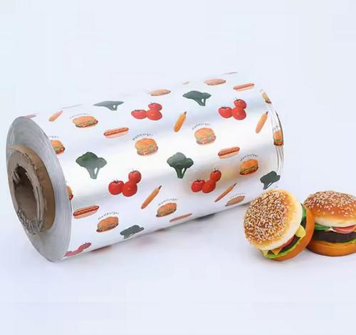 Customized printed aluminum foil for sandwich/hamburger packaging 8011 1235 System 1