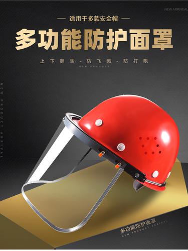High temperature resistant protective face mask with safety helmet System 1