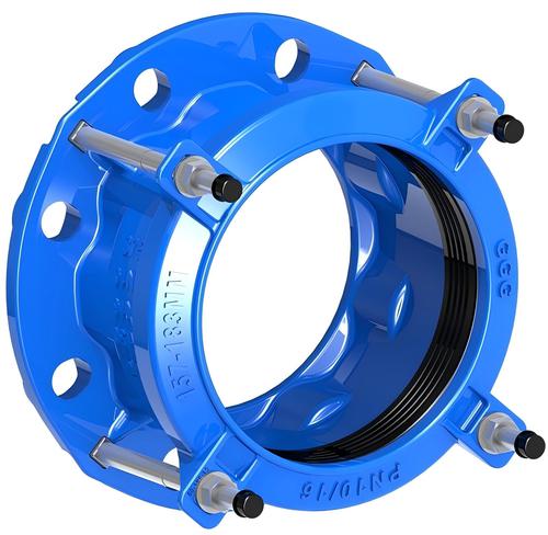 DN65 PN10/16 Ductile Iron Pipe Joints Flexible Universal Flange Adaptor  for PVC Hdpe Pipe System 1