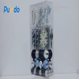 Plastic Christmas Ball Gift Box With Snowflakes Pine Cones Christmas Decor Xmas Ornaments System 3